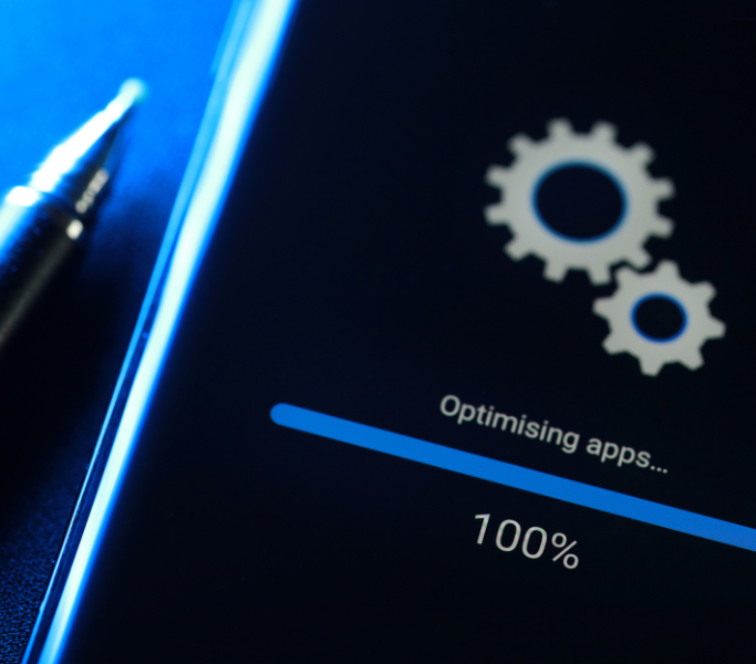 Smartphone software optimisation and operating system repair in progress at TT3 Repairs in Walmer, Port Elizabeth.