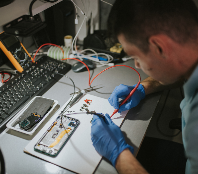 Expert electronic repair of a mobile phone at TT3 Repairs in Port Elizabeth.